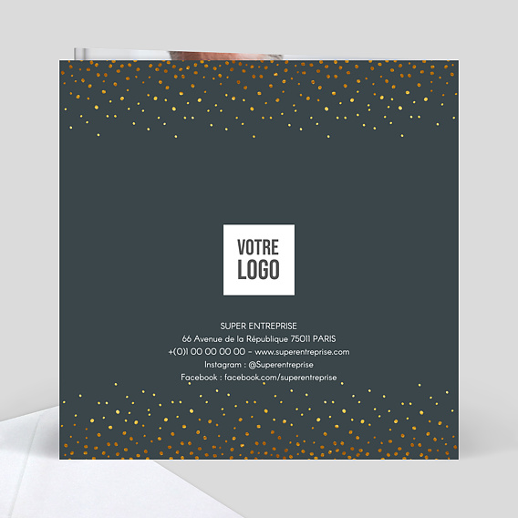 Carte de départ Élégance Verso