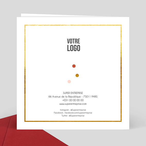 Carte de départ Joli Cadre Verso