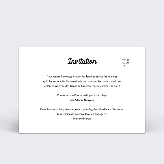 Invitation Professionnelle Challenge Liste