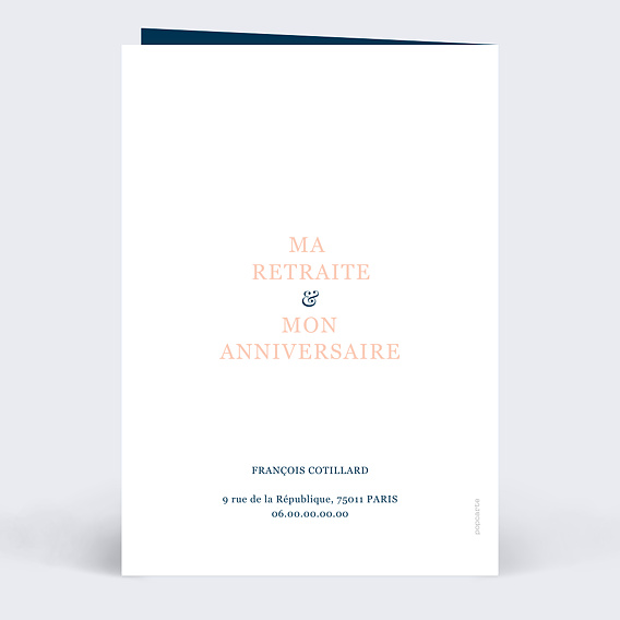 Carte d'invitation Collection Caractère Verso