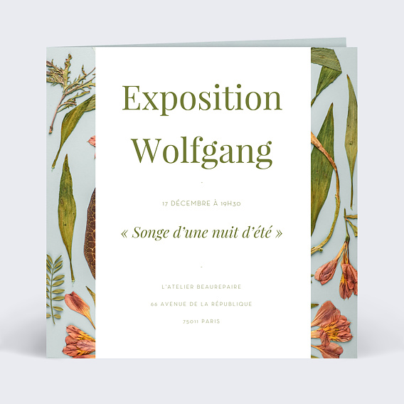 Invitation professionnelle Style Editorial Recto