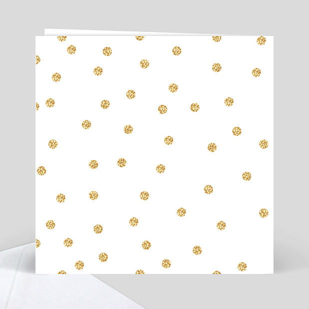 Carte de communion Pois Ocre Verso