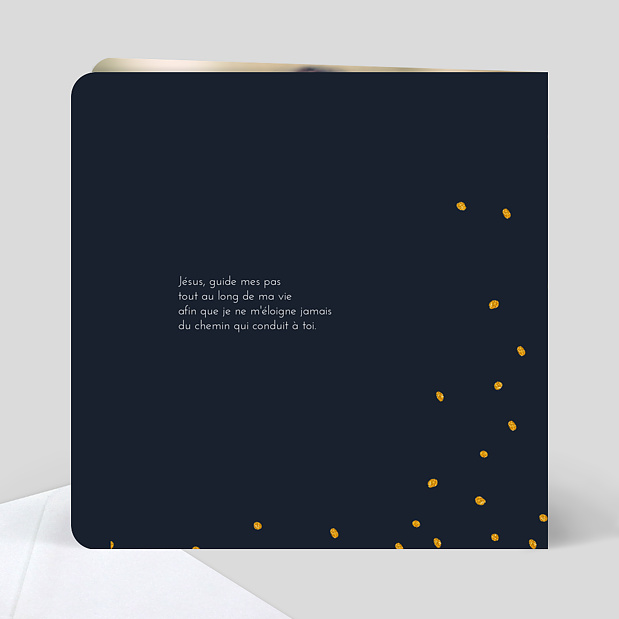 Carte de Communion Poussière d'Étoiles Verso