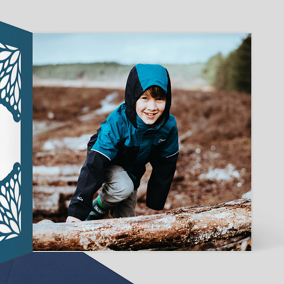 Faire-part communion Découpe Dentelle Intérieur Droit