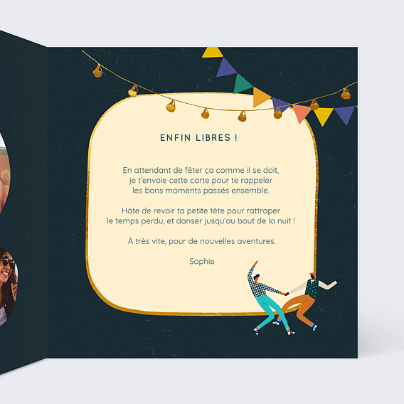 Carte d'invitation Fiesta Intérieur Droit