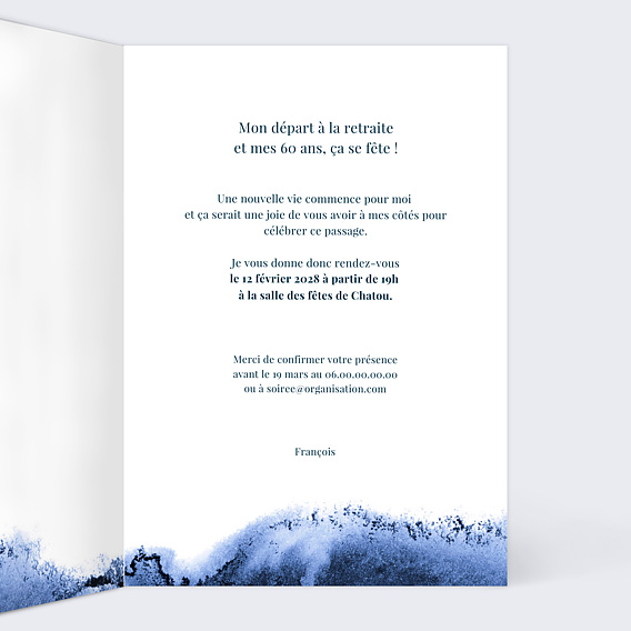 Carte d'invitation Abîme Intérieur Droit