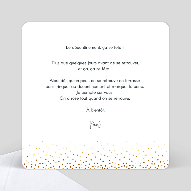 Invitation Élégance Verso