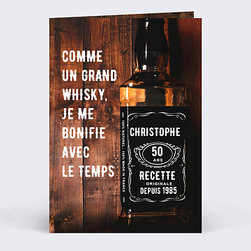 Invitation anniversaire adulte Pur Malt