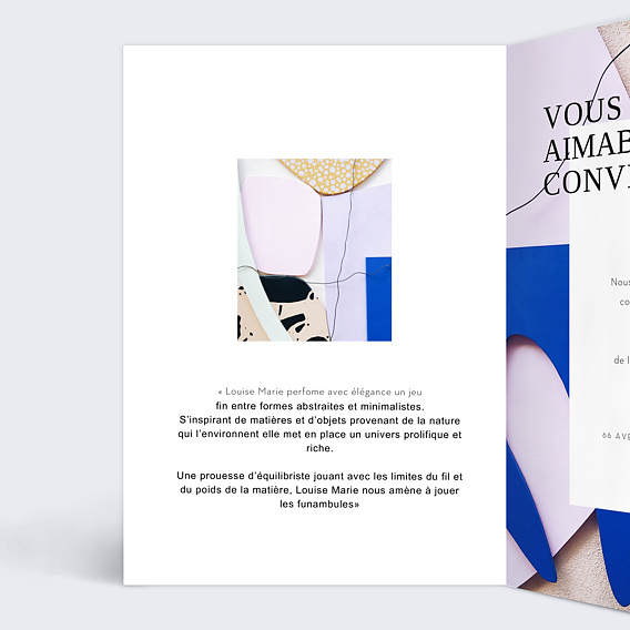 Invitation professionnelle Art Modern Intérieur Gauche