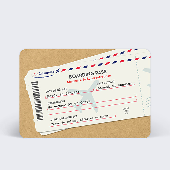 Invitation Professionnelle Boarding Pass