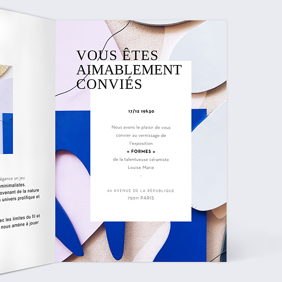 Invitation professionnelle Art Modern Intérieur Droit