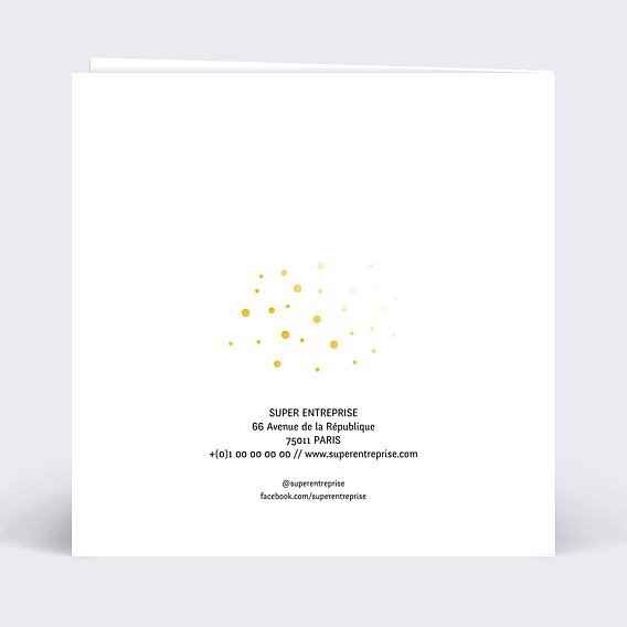 Invitation Professionnelle Dorure Inauguration