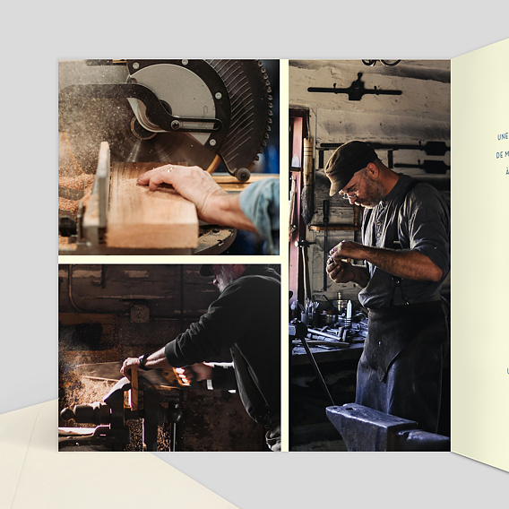 Invitation professionnelle Moderne Intérieur Gauche