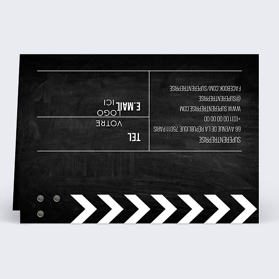 Invitation Professionnelle Clap Tournage