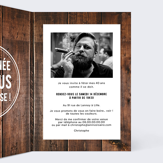 Invitation Anniversaire Adulte Pur Malt