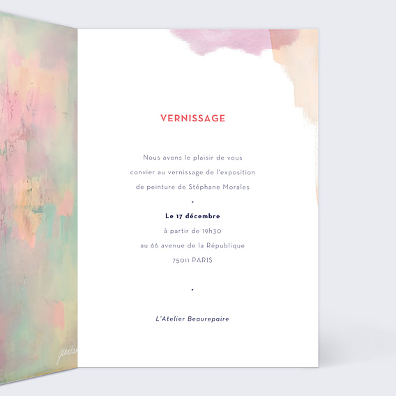 Invitation Professionnelle Vernissage Nébuleuse