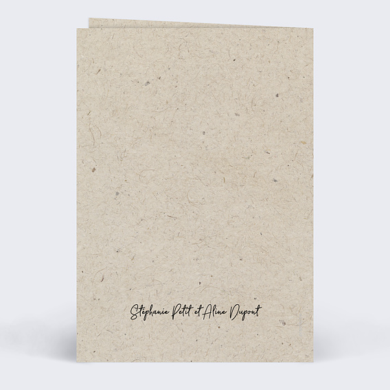 Carte d'invitation Carte Chinée Verso