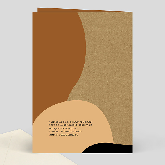 Faire part pacs Artkraft Verso