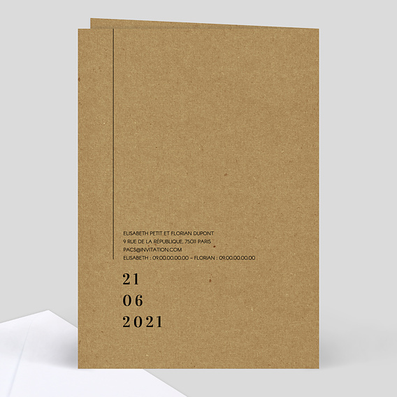 Faire part pacs Modernkraft Verso