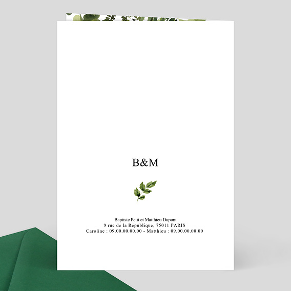 Faire part pacs White Garden Verso