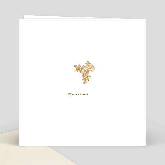 Faire-part communion Découpe Baroque Verso