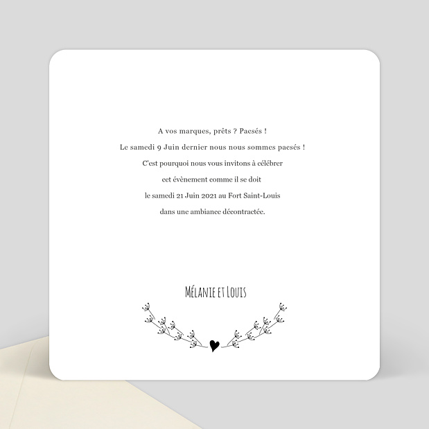 Carte Pacs Coeur Bucolique Verso