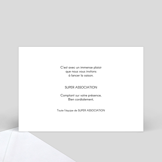 Invitation professionnelle Charme Classique Verso