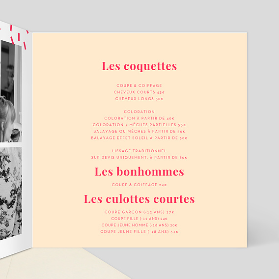 Invitation professionnelle Pop-Art Intérieur Droit