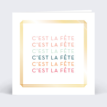 Invitation Anniversaire Adulte Dorure C'est la Fte 