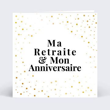 Carte d'invitation Dorure Pois Graphique