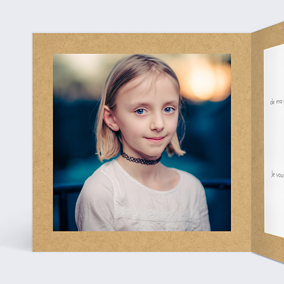Faire-part Communion Fanions Bucoliques 2