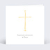 Faire-part communion Communion Croix d'or