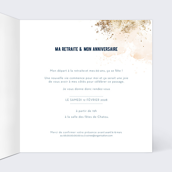 Invitation Toutes Occasions Dorure Mystique