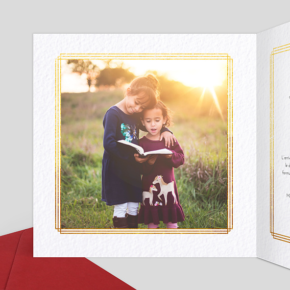 Carte d'invitation Esprit Gatsby Intérieur Gauche