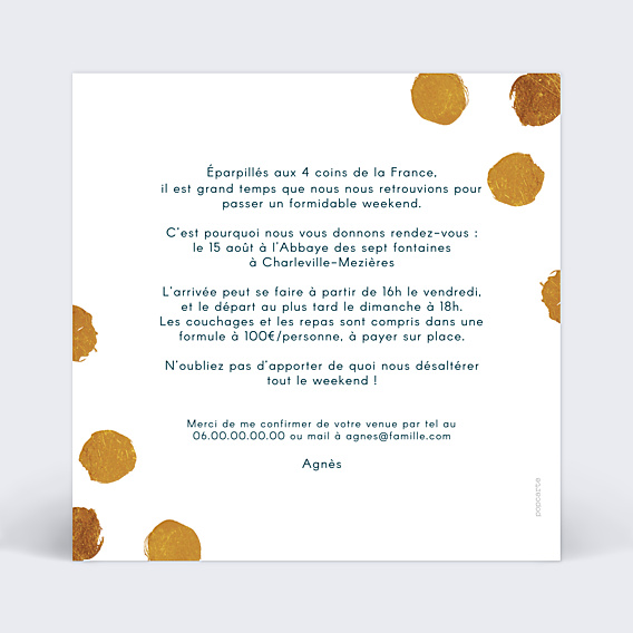Invitation Toutes Occasions Graphique Chic