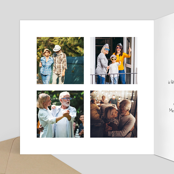 Carte d'invitation Signature Intérieur Gauche