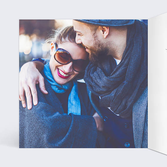 Faire part pacs Calligraphie Oui Intérieur Gauche