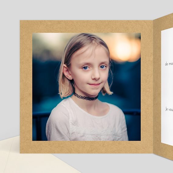 Faire-part communion Fanions Bucoliques 2 Intérieur Gauche