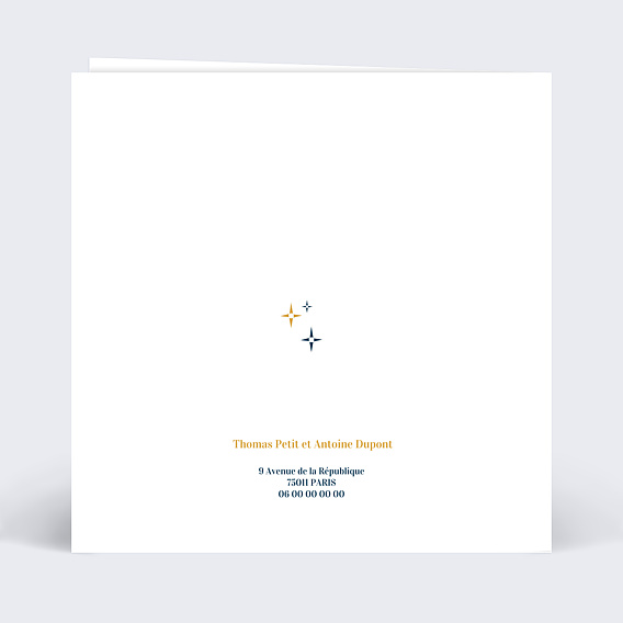 Faire part pacs 2 en 1 Verso