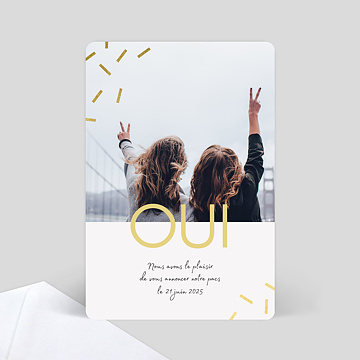 Faire-part Pacs Oui Chic