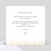 Carte d'invitation Élégance Verso