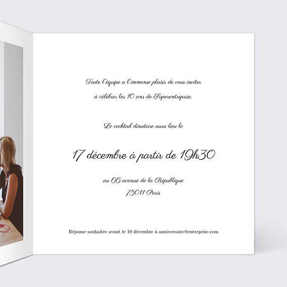 Invitation Professionnelle Dorure Couronnée