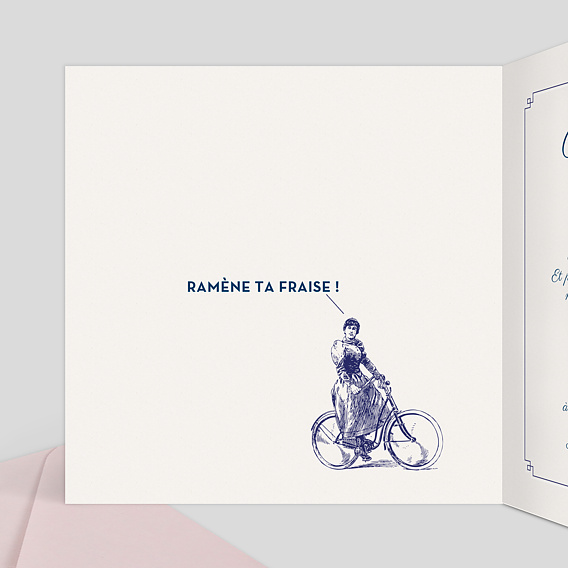 Faire part pacs Hirondelle d'Amour Intérieur Gauche