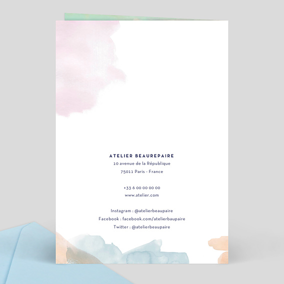 Invitation professionnelle Vernissage Nébuleuse Verso