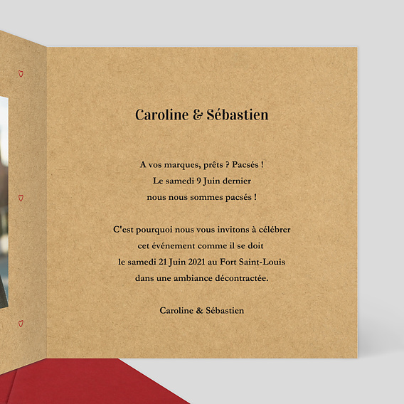 Faire part pacs Timeline Intérieur Droit