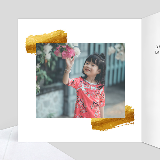 Carte de communion Jolie peinture Intérieur Gauche