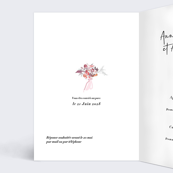Faire-part Pacs Illustration Elégance