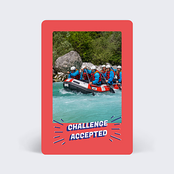 Cartes d’invitations professionnelles virtuelles personnalisables Challenge Accepted