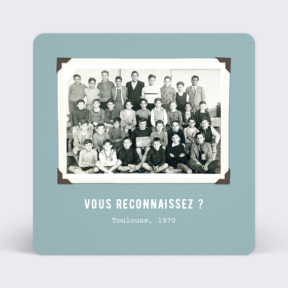 Carte d'invitation Effet tirage Recto