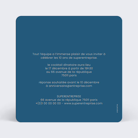 Invitation Professionnelle Velours